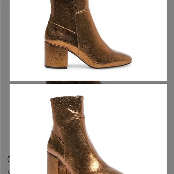 ‼️SOLD ‼️Steve Madden leather bronze bootie NIB - Picture 2 of 6